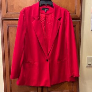 Elegant Red Women's Blazer